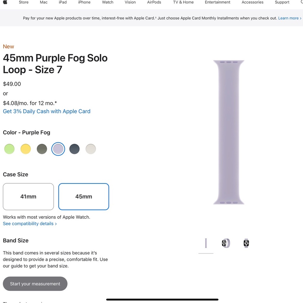 Apple Watch Solo Loop 45mm